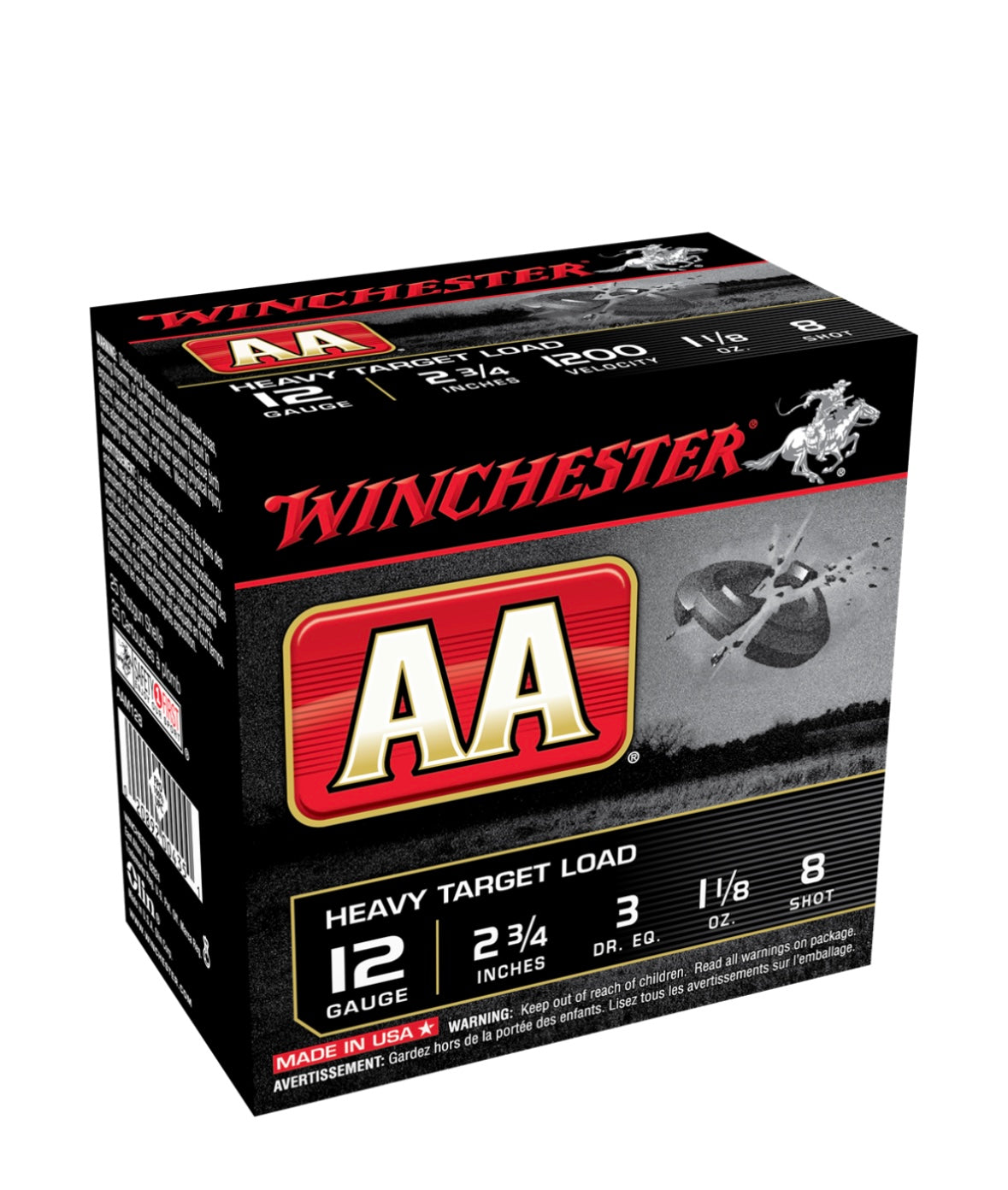Heavy Target 12 GA – 1 1/8 oz 1200 fps #8 (sku AAM128)