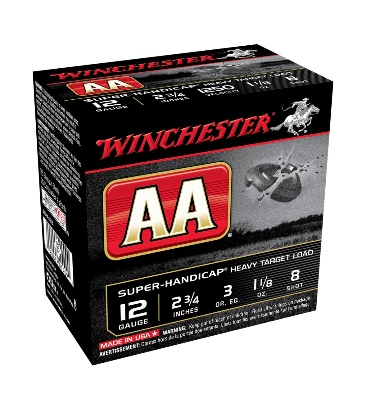 Super Handicap 12 GA – 1 1/8 oz	 1250 fps # (sku 8AAHA128)