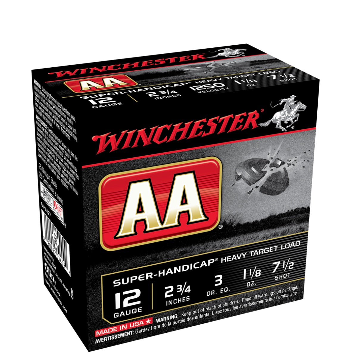 Super Handicap 12 GA – 1 1/8 oz 1250 fps	#7.5 (sku AAHA127)