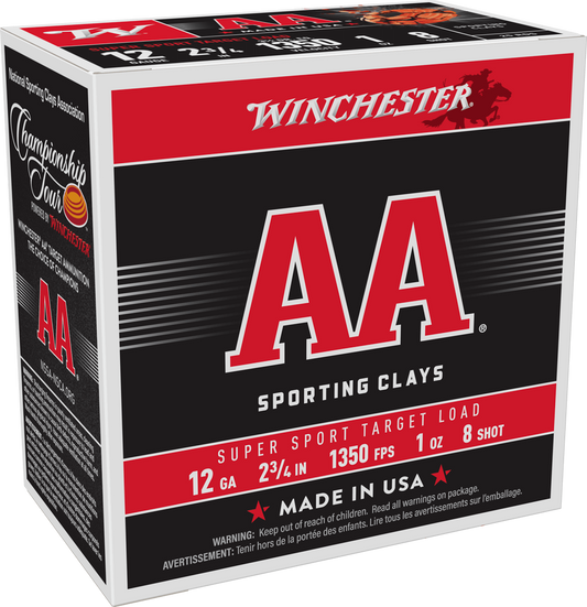 Super Sport 12 GA  1 oz 1350 fps #8 sku AASCL128 (Case-10 Boxes)